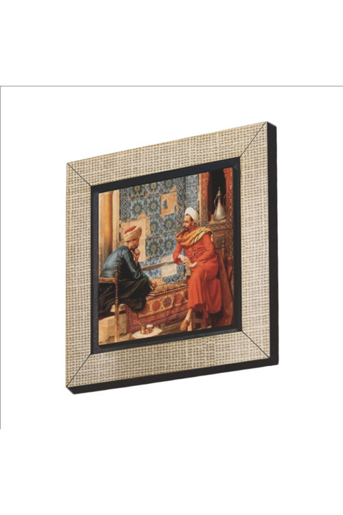 Satranç Oynayanlar Ludwig Deutsch 1896 Baskılı Mdf Magnetkrt-132