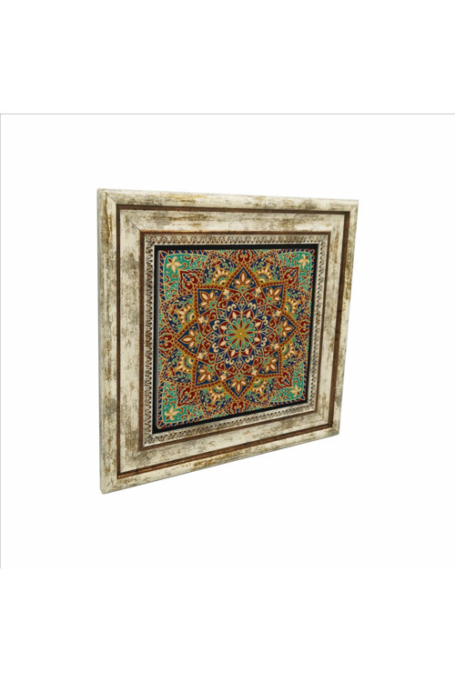 İran Deseni Baskılı Doğaltaş Tablo (25x25 Kd-19)