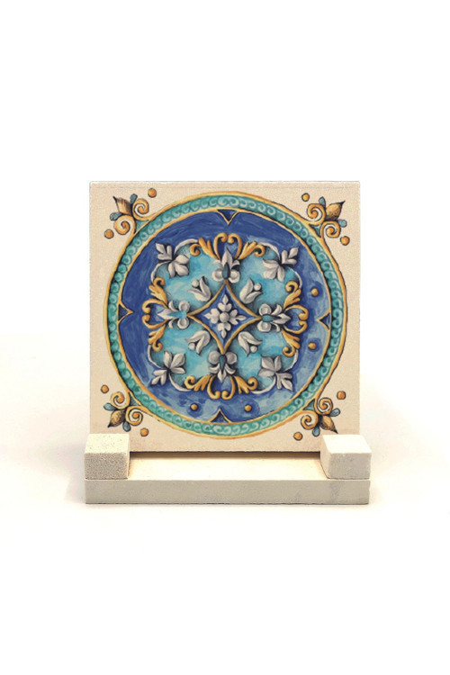 İtalyan Deseni Baskılı Doğaltaş Masaüstlük 10X10 Kd-76