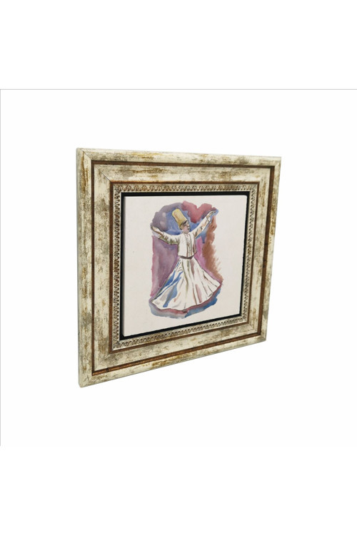 Semazen Baskılı Doğaltaş Tablo (25x25 Krt-80)