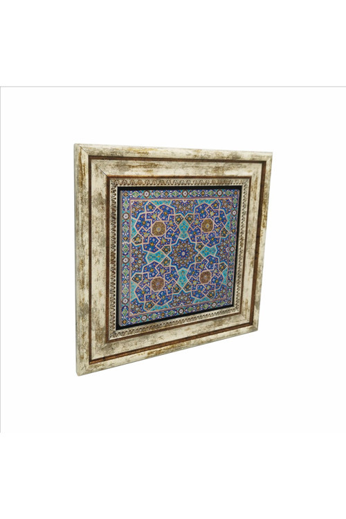 Cuma Cami Çinisi (İran) Baskılı Doğaltaş Tablo (25x25 Kd-50)