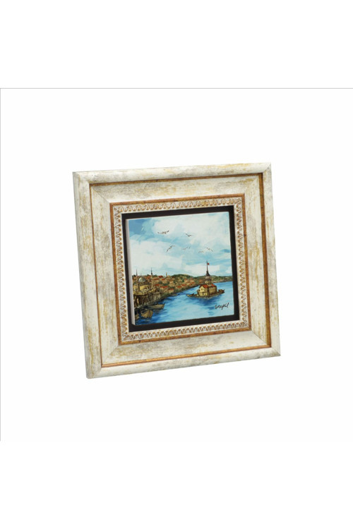 Kız Kulesi Baskılı Doğaltaş Tablo (20x20 Krt-19)