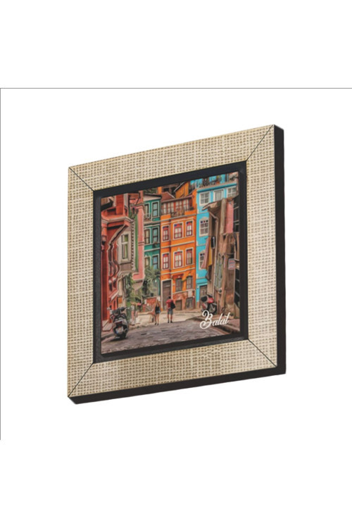 Istanbul-Balat Baskılı Mdf Magnetkrt-054Buzdolabı Süsü