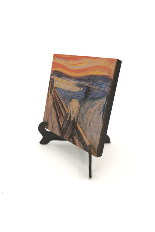Çığlık (Edvard Munch 1893) Baskılı Mdf Masaüstlük 10X10