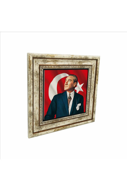 Atatürk Baskılı Doğaltaş Tablo 25X25 Krt-99
