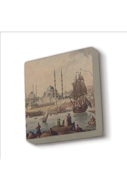 Eminönü Yeni Camii Baskılı Doğaltaş Magnet 5X5 Krt-40