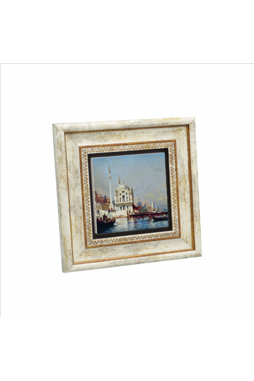 Ortaköy Camii A. P. Bogolyubov 1860’Lar Baskılı Doğaltaş Tablo 20Cmx20Cm Krt-038