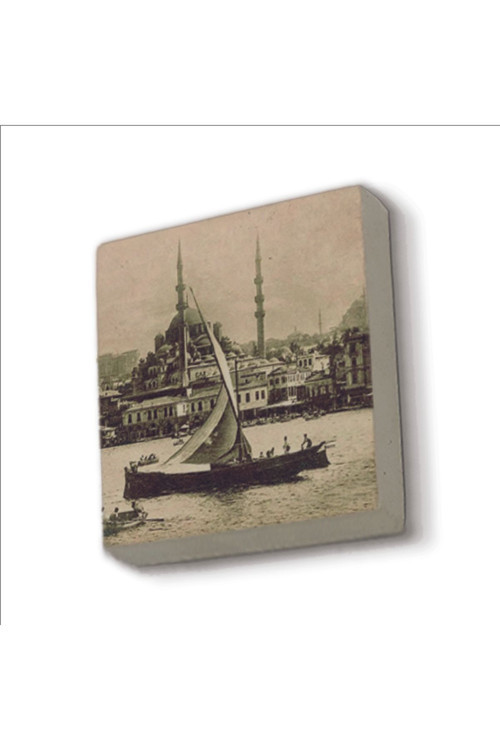 Eminönü Yeni Camii Baskılı Doğaltaş Magnet 5X5 Krt-41