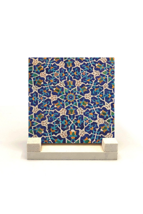 Cuma Camii Çinisi Iran Baskılı Doğaltaş Masaüstlük 10X10 Kd-16