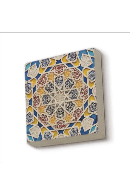 Çini Desen Baskılı Doğaltaş Magnetkd-014Buzdolabı Süsü