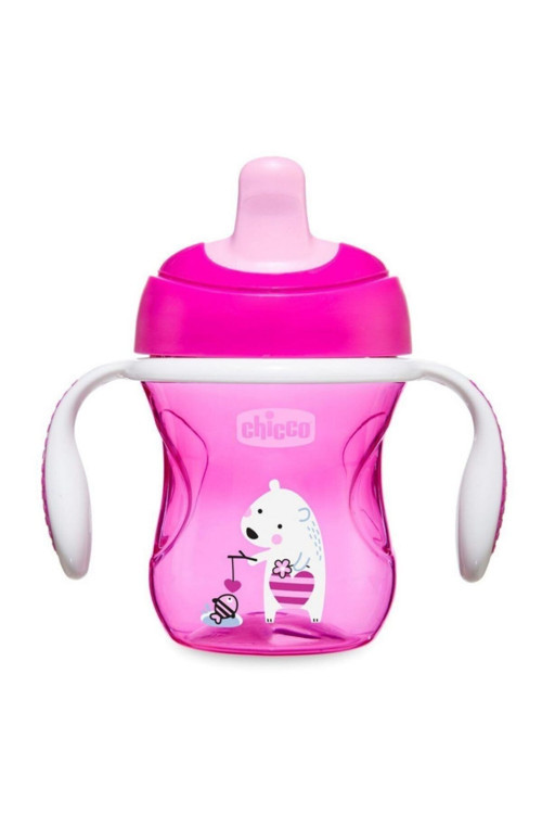 ® Training Cup Yarı Yumuşak Uçlu Alıştırma Eğitim Bardak Suluk 200 Ml 6 Ay Mor