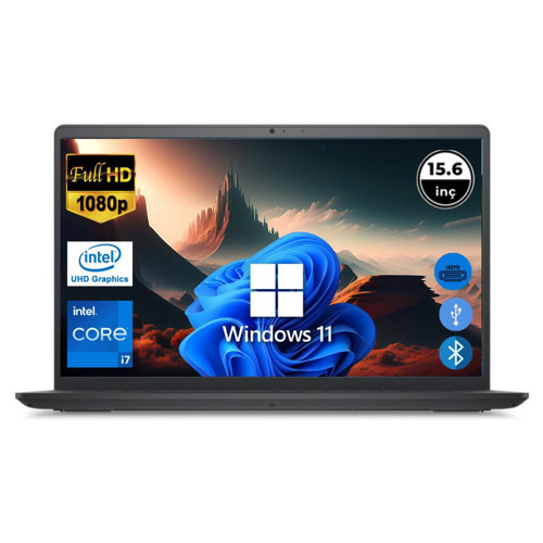 Inspiron 3520 i7 1255U 8GB 2TB M.2 SSD I35201013U ATL124 O/B 15.6" Win11Pro Taşınabilir Bilgisayar