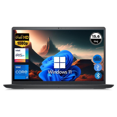 Inspiron 3520 i7 1255U 24GB 256 GB M.2 SSD I35201013U ATL130 O/B 15.6" Win11Pro Taşınabilir Bilgisayar