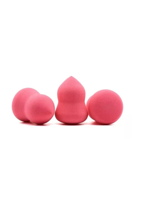 Fondöten Süngeri Ve Pudra Ponpon Seti Pembe/Beyaz