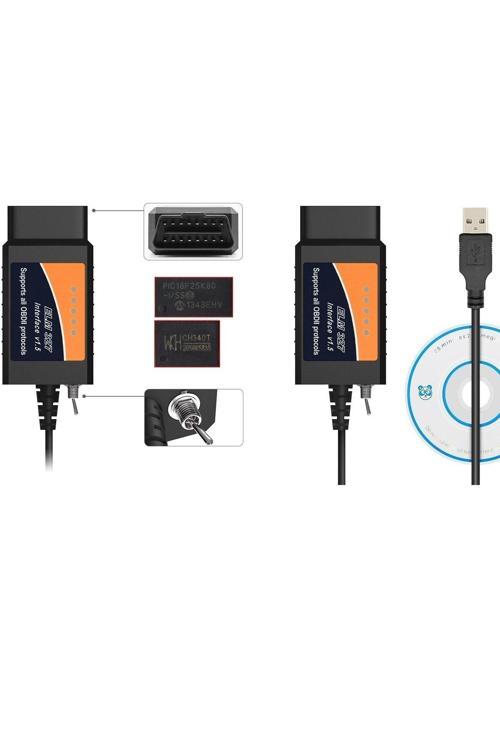 Obd Iı Usb-Modifiye Edilmiş Kısa Devreli Ford Scan Ddt4All Uyum