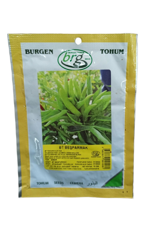 Bt Beşparmak (Sivri) Biber Tohumu 10 Gr