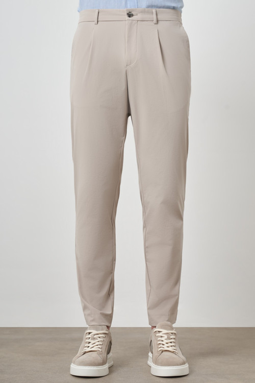 Erkek Taş Trend Slim Fit Tam Lastik Pantolon