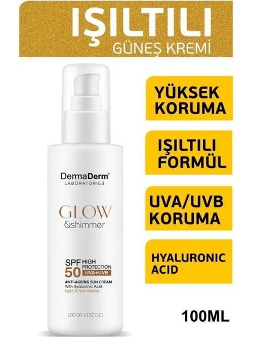 Glow ve Shimmer Simli Günes Kremi Spf 50 100 GR