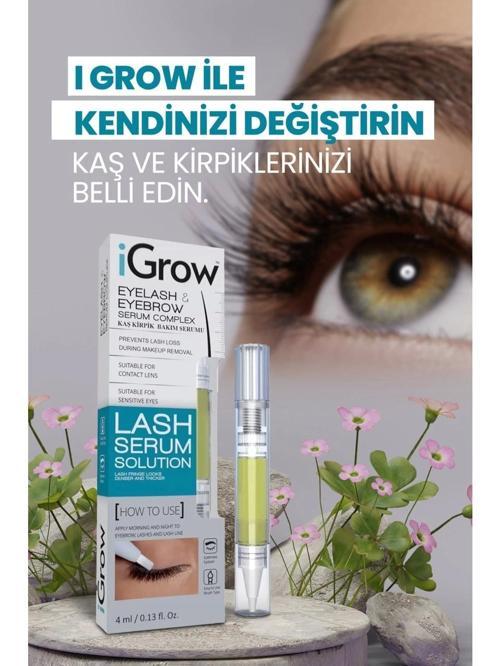 IGROW Kaş Ve Kirpik Serumu - Eyelash & Eyebrow Serum Complex 4 Ml