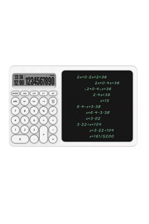Çok Amaçlı Digital Hesap Makinesi Lcd Ekran Yazma Tableti Ofis Okul İçin Silinebilir El Yazısı Not D