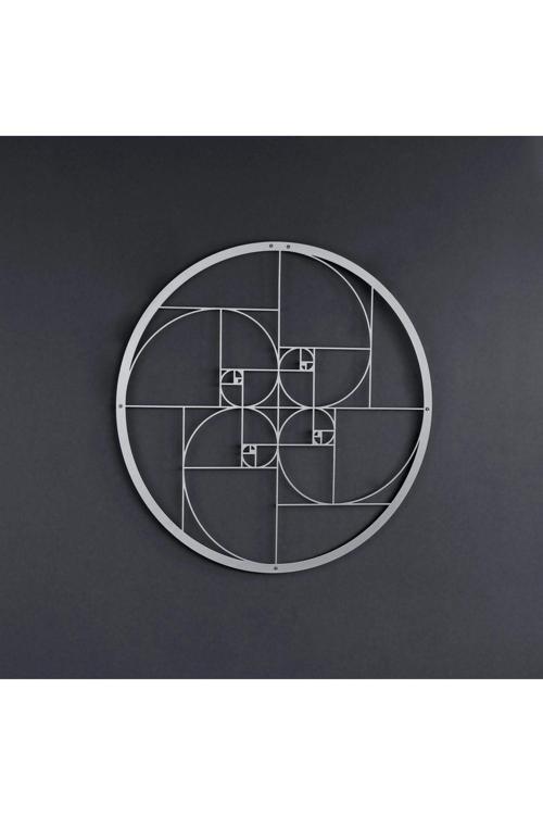 Altın Oran Fibonacci Spirali Metal Duvar Dekoru