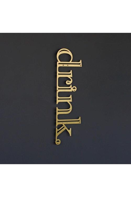 Drink Işareti Metal Duvar Dekoru, Ev Ofis Için Modern Duvar Dekoru, Duvar Süsü, Yeni Ev Hediyesi