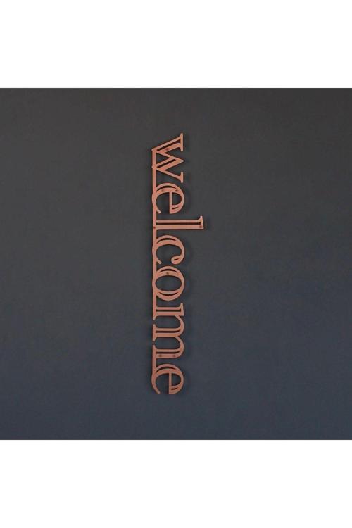 Welcome Yazısı Metal Duvar Dekoru, Ev Ofis Için Modern Duvar Dekoru, Duvar Süsü, Yeni Ev Hediyesi