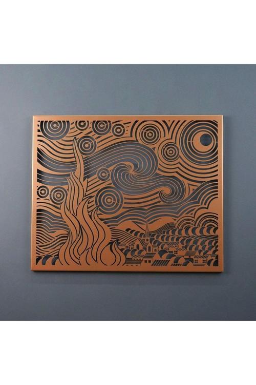 Van Gogh Yıldızlı Geceler Metal Duvar Dekoru