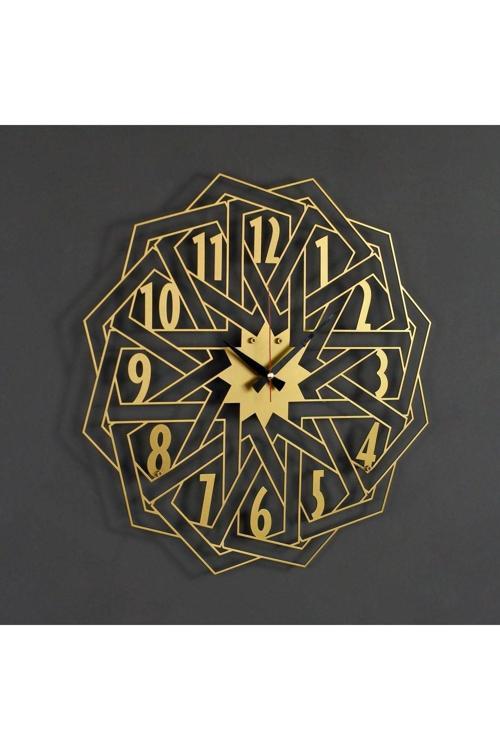 Geometrik Tasarımlı Metal Duvar Saati