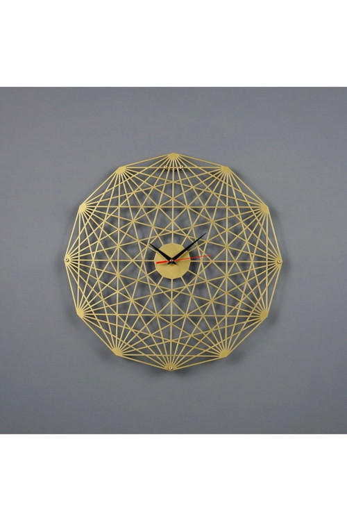Tesseract Çapraz Poligon Metal Duvar Saati