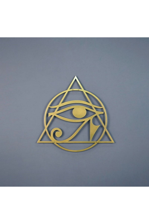 Horus'Un Gözü Mısır Kutsal Geometri Metal Duvar Dekoru