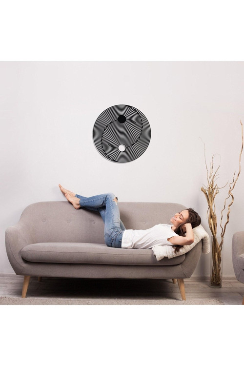 Ying Yang Zen Yoga Metal Duvar Dekoru
