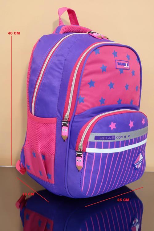 1320 ortopedic ilkokul çanta - NKT00181-Mor Pembe-TEK EBAT