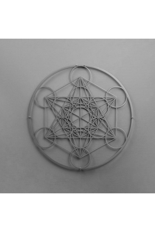 Metatrons Küp Geometri Metal Duvar Dekoru