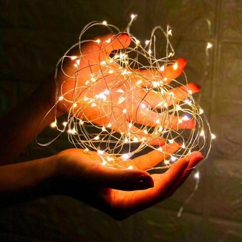 Yılbaşı Çam Ağacı Işığı 10 Metre Gün Işığı Led Işık Gün Işığı Pilli Micro Parlak Canlı Led