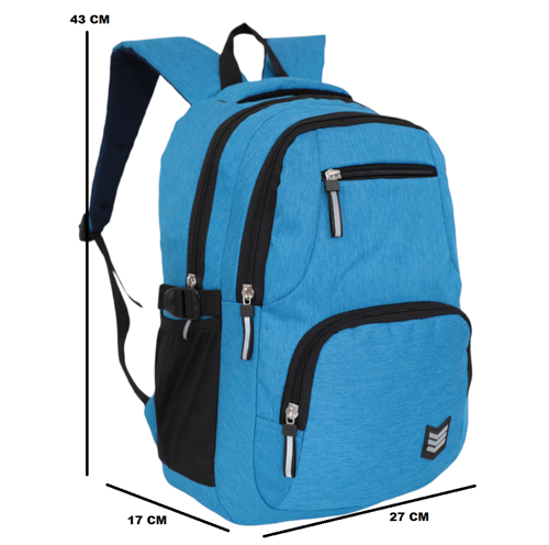 1303 Unisex Ortaokul ve Lise Sırt Çantası - NKT01303-turkuaz-TEK EBAT