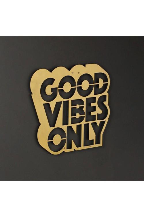 Good Vibes Only Metal Duvar Dekoru, Ev Ofis Için Modern Duvar Dekoru, Duvar Süsü, Yeni Ev Hediyesi