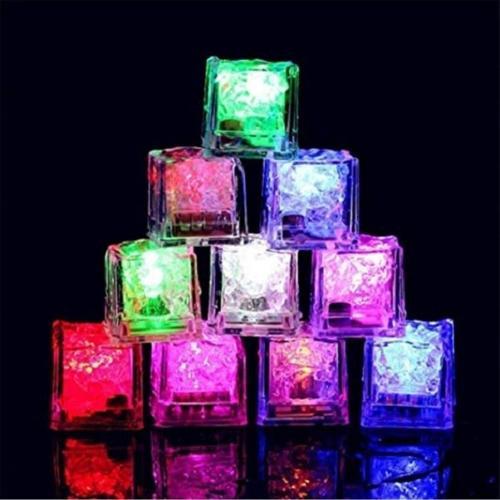 Yılbaşı Parti Işıkları 12 Adet Led Işıklı Buz Küpü Led Light Ice Cube Renkli Led Işıklı Vıp Kalite