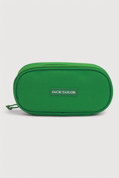 Jack Taılor 2112 İthal Yıkanabilir Kumaş Çift Bölmeli Gözlü Kalemlik Kalem Kutusu - NKT02112-yeşil-TEKEBAT