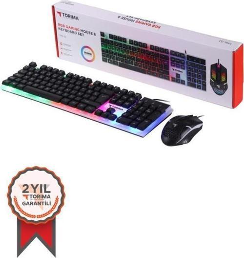 TMK-03 Gaming Rgb Işıklı Kablolu Q Klavye Ve Mouse Seti Siyah