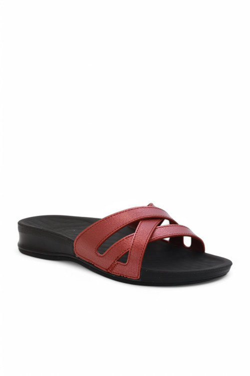 Konfores 1164-9942-1 Tam Anatomik Terlik - NKT01164-BORDO-39