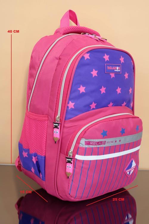 1320 ortopedic ilkokul çanta - NKT00181-Pembe Mor-TEK EBAT
