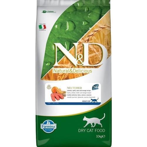Düşük Tahıllı Somonlu Kısırlaştırılmış Kedi Maması 10 kg