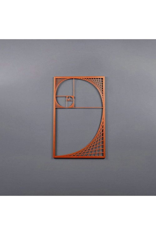 Altın Oran Fibonacci Spiral Eşsiz Modern Metal Duvar Dekoru