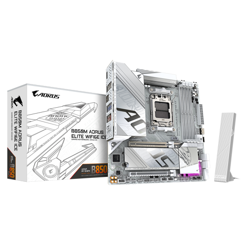 B850M Aorus Elite WIFI6E Ice AMD AM5 DDR5 Micro ATX Anakart