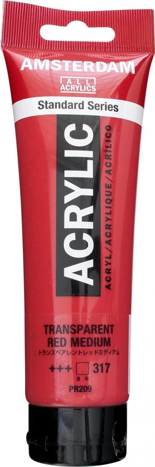 Standart Akrilik Boya 120ml Transparent Red Medium / 317