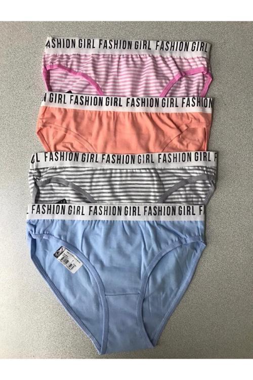 12'Li Paket Bayan Kadın Desenli Bikini Külot Asorti Kilot