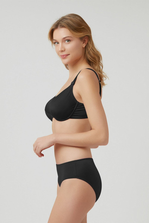 Elen Düz Renk Kapsız Telli Toparlayıcı Bikini