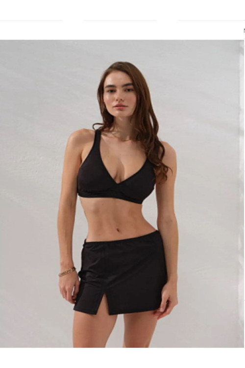 Kadın Siyah Etekli Fra Bikini Takımı