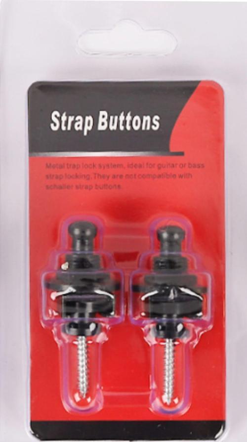 SB01BK Gitar Askı Kilidi Strap lock (1 Çift Siyah)
